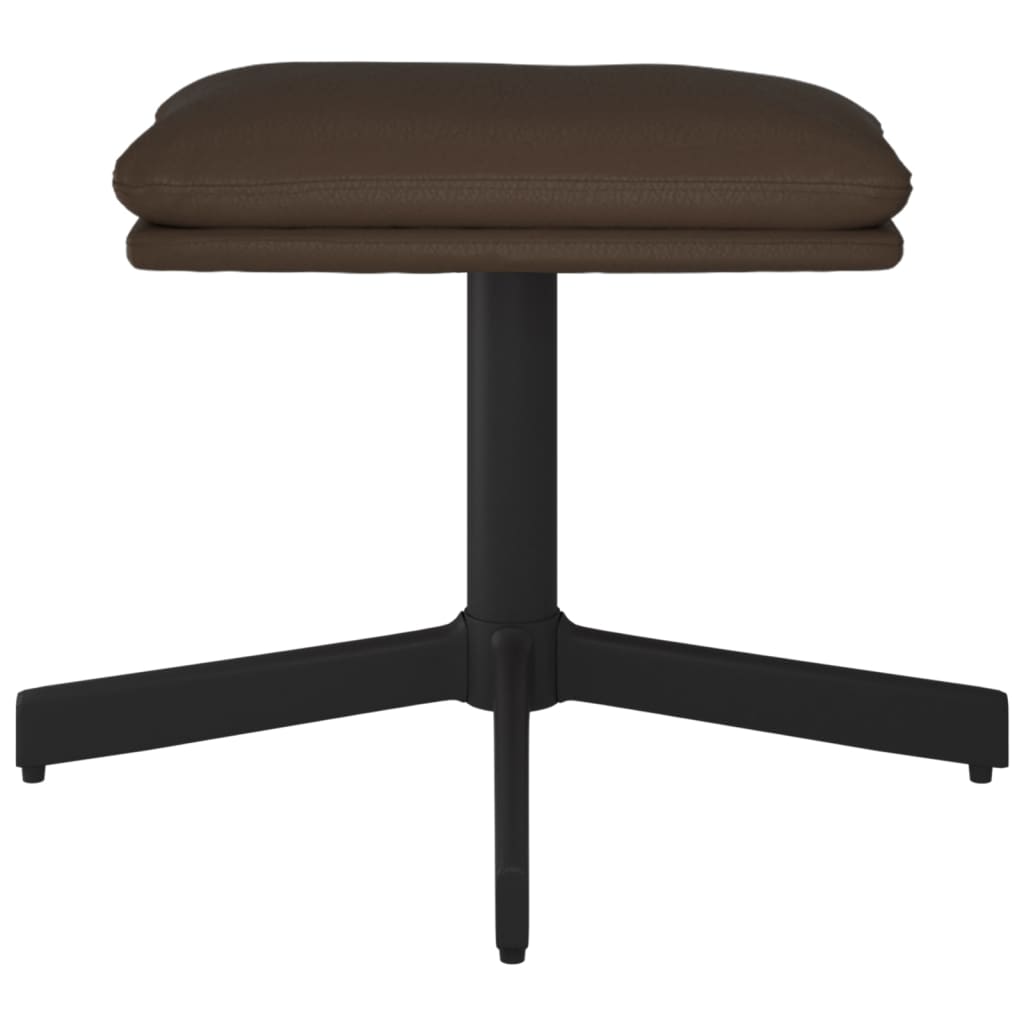 Poggiapiedi Marrone 60x60x36 cm in Similpelle - homemem39
