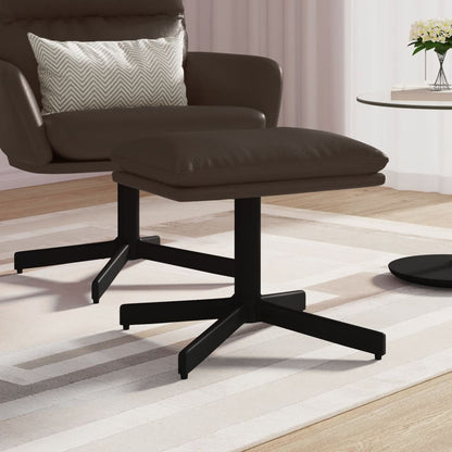 Poggiapiedi Marrone 60x60x36 cm in Similpelle - homemem39