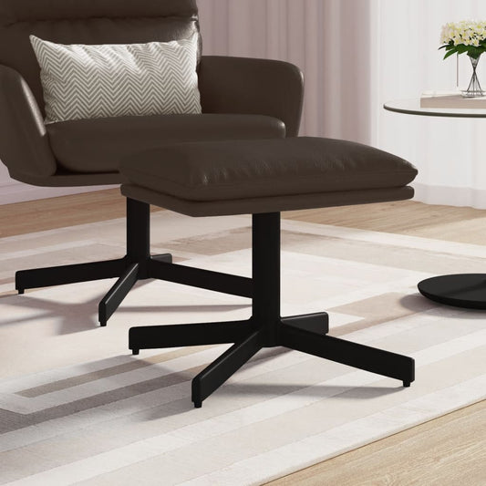 Poggiapiedi Marrone 60x60x36 cm in Similpelle - homemem39