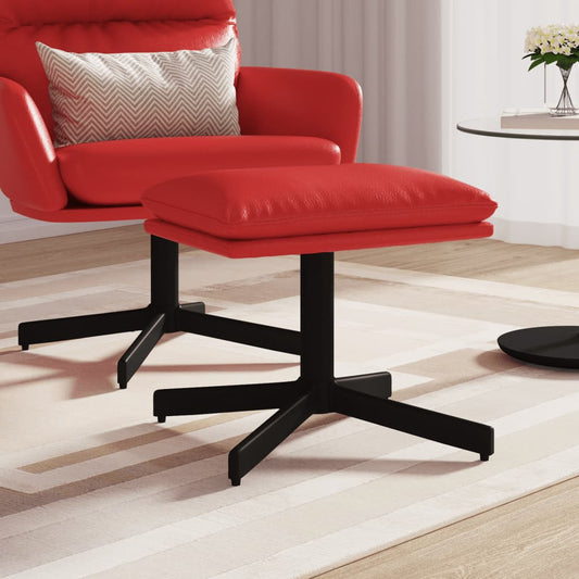 Poggiapiedi Rosso Vino 60x60x36 cm in Similpelle - homemem39