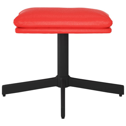 Poggiapiedi Rosso 60x60x36 cm in Similpelle - homemem39