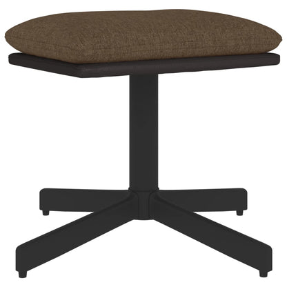 Poggiapiedi Marrone 60x60x36 cm in Tessuto e Similpelle - homemem39