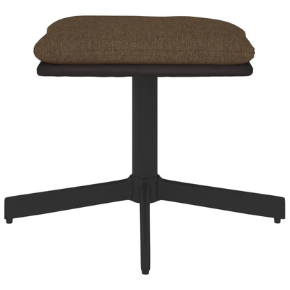 Poggiapiedi Marrone 60x60x36 cm in Tessuto e Similpelle - homemem39