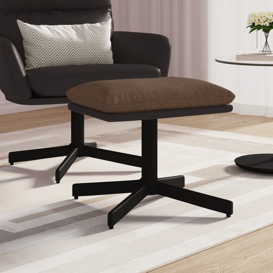 Poggiapiedi Marrone 60x60x36 cm in Tessuto e Similpelle - homemem39