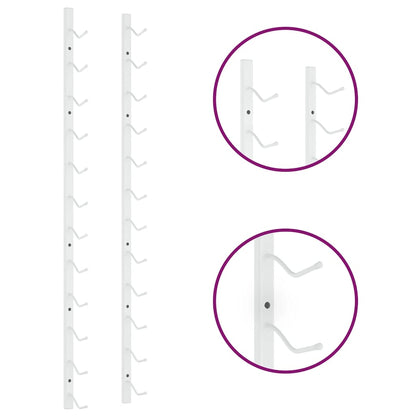 Portavini da Parete per 12 Bottiglie Bianco in Ferro