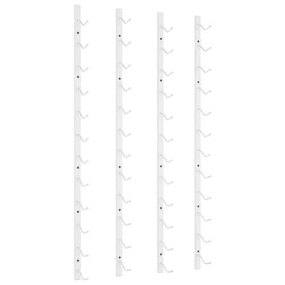 Portavini da Parete per 12 Bottiglie 2 pz Bianchi in Ferro