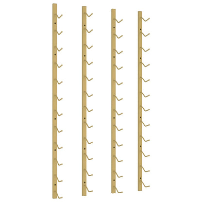 Portavini da Parete per 12 Bottiglie 2 pz Oro in Ferro