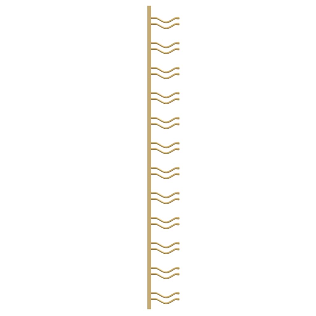 Portavini da Parete per 12 Bottiglie 2 pz Oro in Ferro