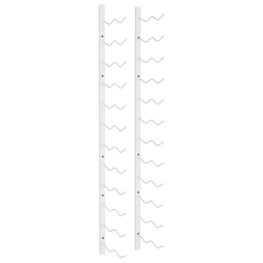 Portavini da Parete per 24 Bottiglie Bianco in Ferro