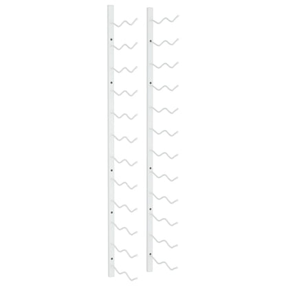 Portavini da Parete per 24 Bottiglie Bianco in Ferro