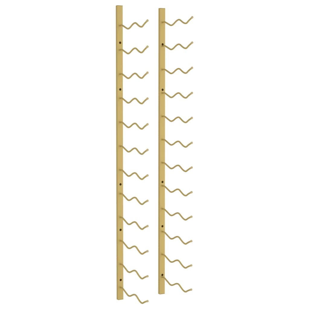 Portavini da Parete per 24 Bottiglie Oro in Ferro