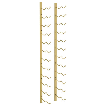 Portavini da Parete per 24 Bottiglie Oro in Ferro