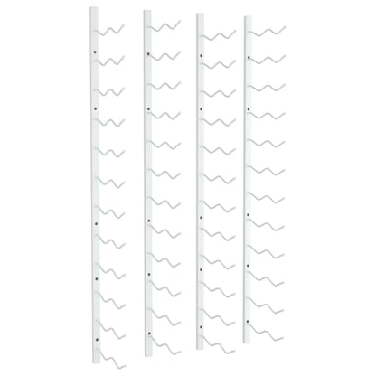 Portavini da Parete per 24 Bottiglie 2 pz Bianchi in Ferro