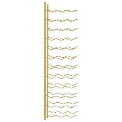 Portavini da Parete per 36 Bottiglie Oro in Ferro