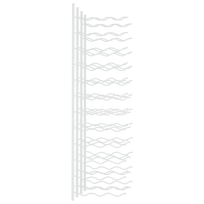 Portavini da Parete per 36 Bottiglie 2 pz Bianchi in Ferro