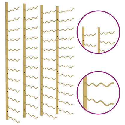 Portavini da Parete per 36 Bottiglie 2 pz Oro in Ferro