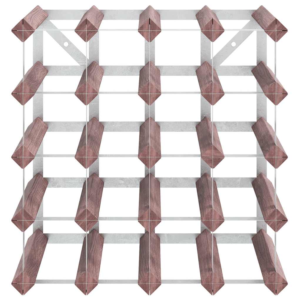 Portabottiglie per 20 Bottiglie Legno Massello di Pino Marrone