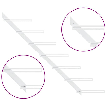 Portavini da Parete per 7 Bottiglie Metallo Bianco