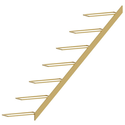 Portavini da Parete per 7 Bottiglie Metallo Dorato