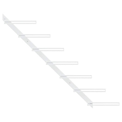 Portavini da Parete per 7 Bottiglie 2 pz Metallo Bianco