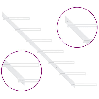 Portavini da Parete per 7 Bottiglie 2 pz Metallo Bianco