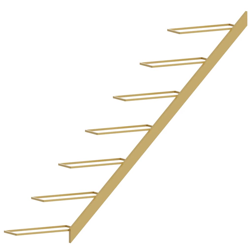 Portavini da Parete per 7 Bottiglie 2 pz Metallo Dorato