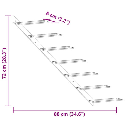 Portavini da Parete per 7 Bottiglie 2 pz Metallo Dorato