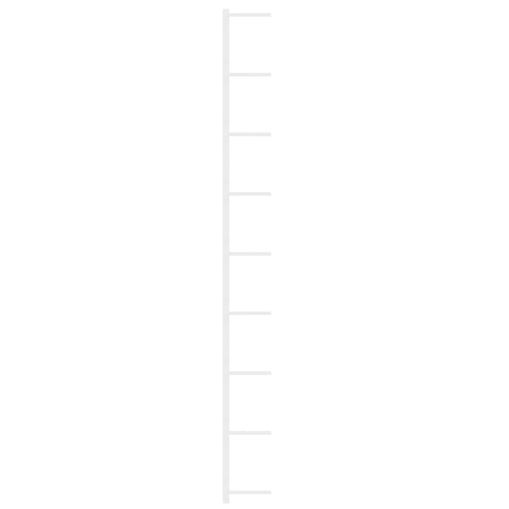 Portavini da Parete per 9 Bottiglie Bianco in Ferro