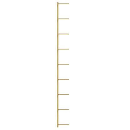 Portavini da Parete per 9 Bottiglie 2 pz Dorato in Ferro