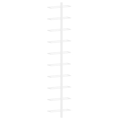 Portavini da Parete per 10 Bottiglie Bianco in Metallo