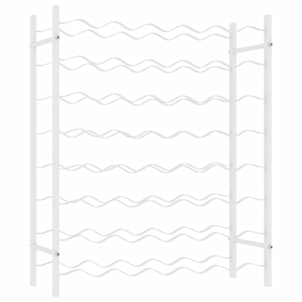 Portabottiglie per 48 Bottiglie Bianco in Metallo