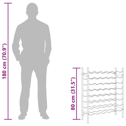 Portabottiglie per 48 Bottiglie Metallo Oro