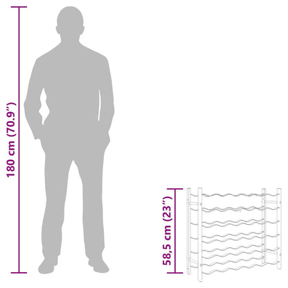Portabottiglie per 36 Bottiglie Metallo Oro