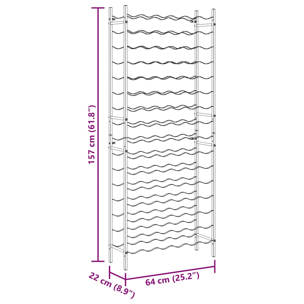 Portabottiglie per 96 Bottiglie Metallo Bianco