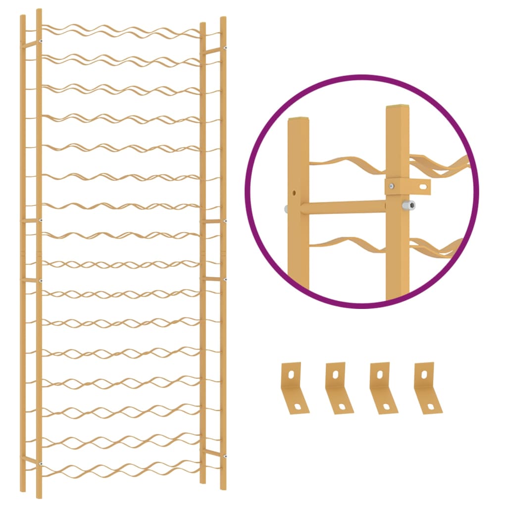 Portabottiglie per 96 Bottiglie Metallo Oro