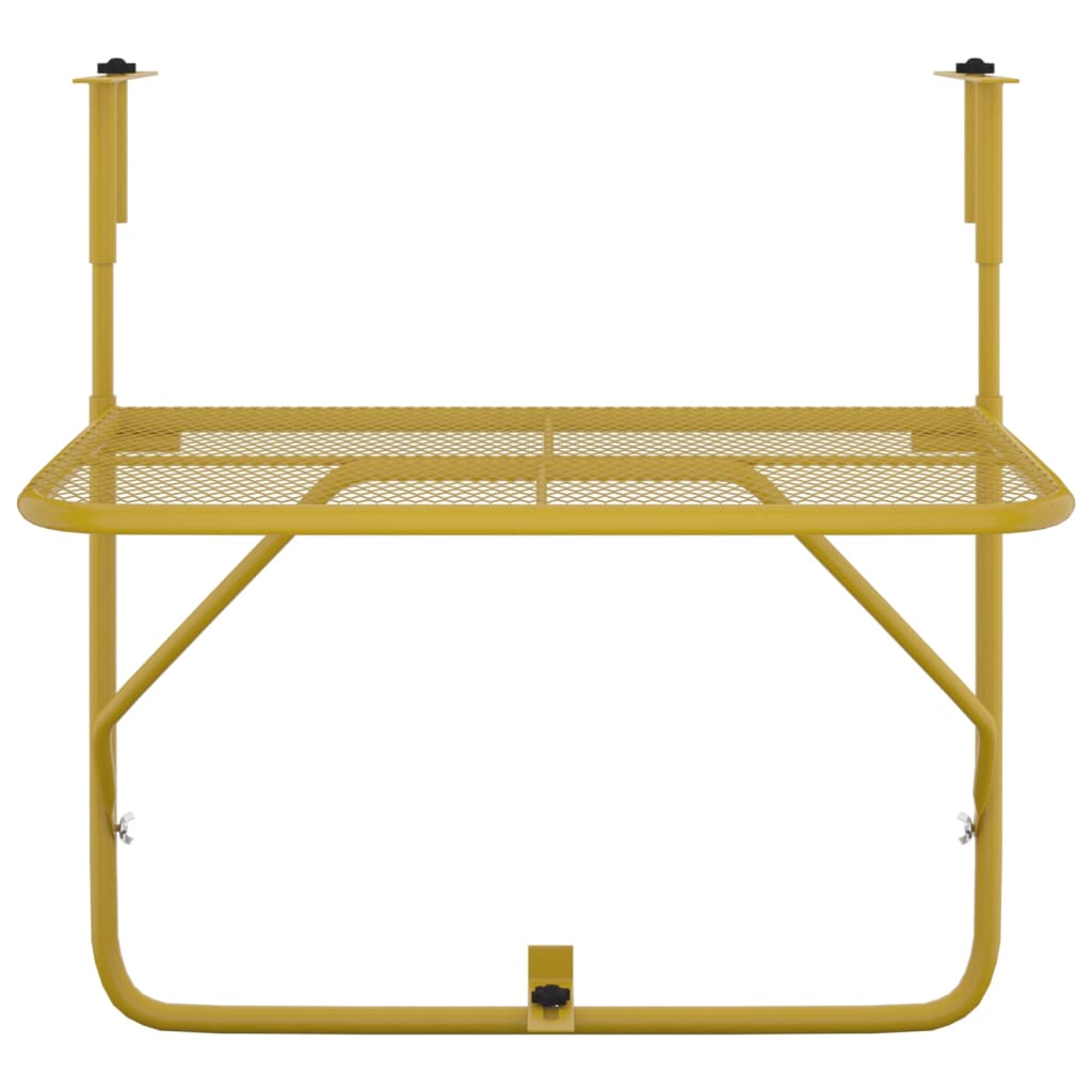 Tavolo da Balcone Oro 60x40 cm in Acciaio - homemem39