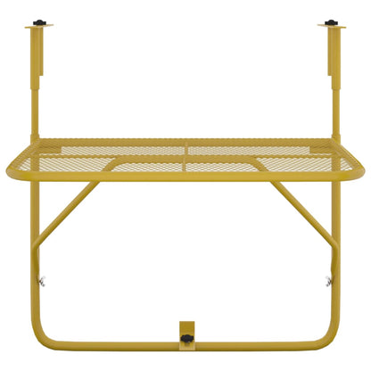 Tavolo da Balcone Oro 60x40 cm in Acciaio - homemem39