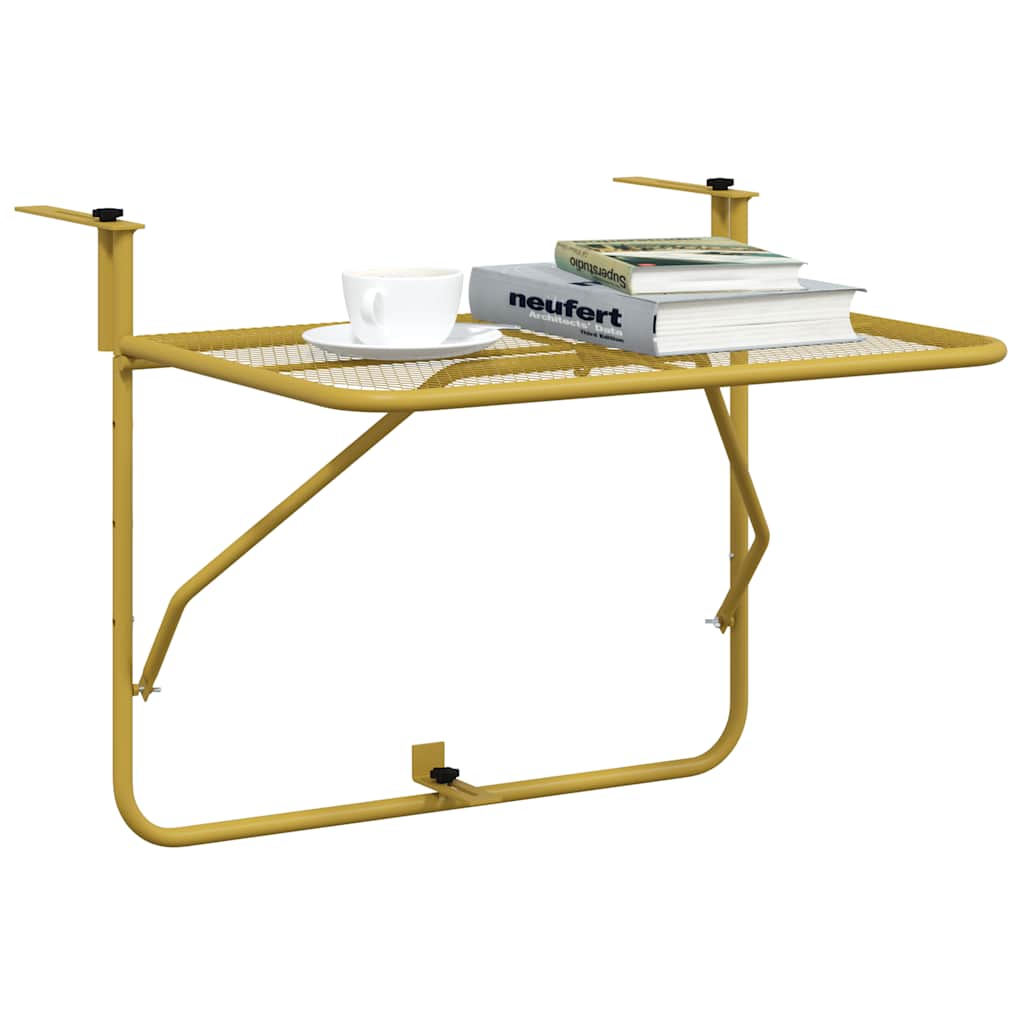 Tavolo da Balcone Oro 60x40 cm in Acciaio | homemem39