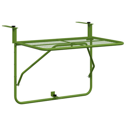 Tavolo da Balcone Verde 60x40 cm in Acciaio | homemem39