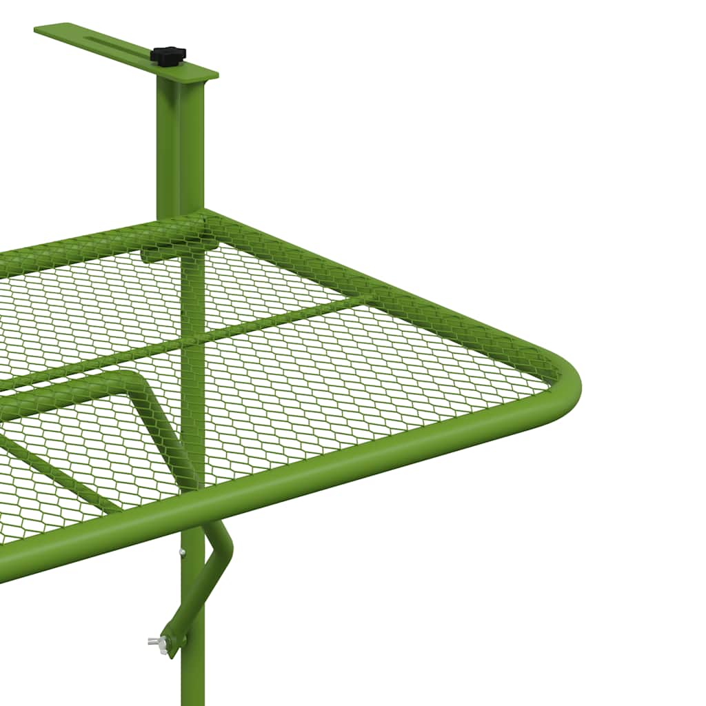 Tavolo da Balcone Verde 60x40 cm in Acciaio | homemem39