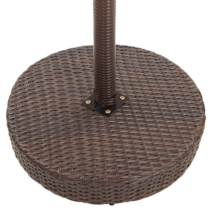 Set Bar da Giardino 3 pz con Cuscini Polyrattan Marrone - homemem39