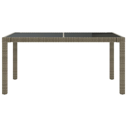 Set da Pranzo da Esterno 5 pz con Cuscini in Polyrattan Grigio | homemem39