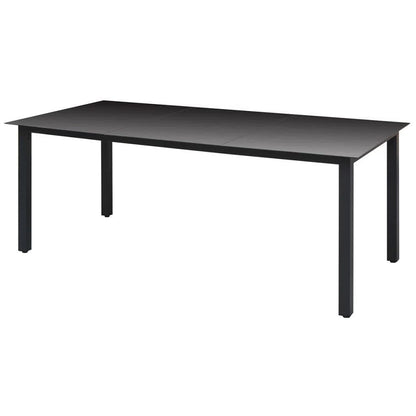 Set da Pranzo da Giardino 7 pz Nero con Cuscini in Polyrattan | homemem39