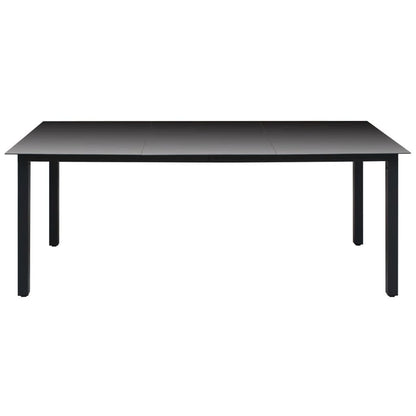 Set da Pranzo da Giardino 9 pz con Cuscini Nero in Polyrattan | homemem39