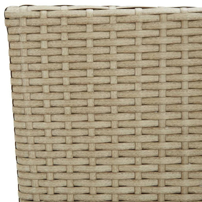 Set Pranzo da Giardino 5 pz con Cuscini in Polyrattan Beige - homemem39