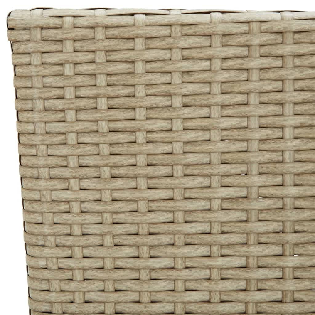 Set Pranzo da Giardino 9 pz con Cuscini in Polyrattan Beige | homemem39