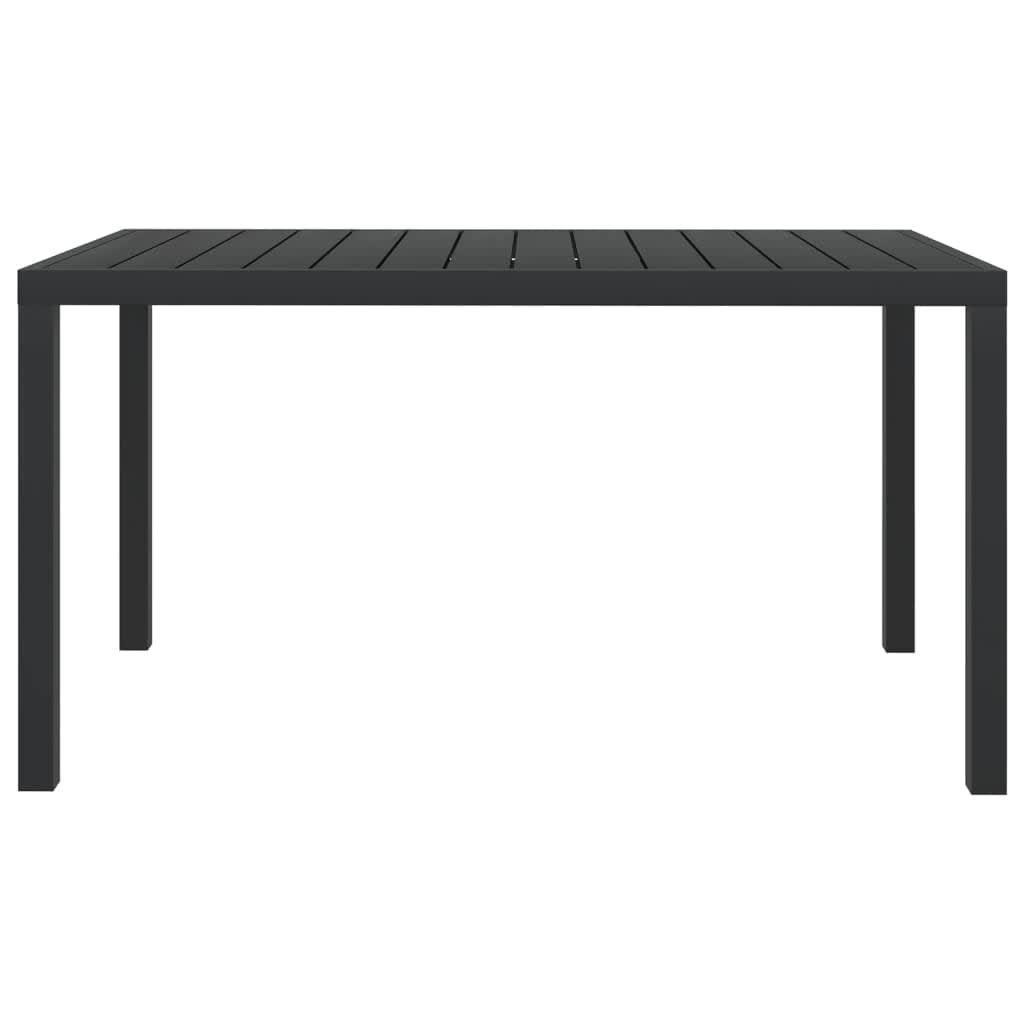 Set da Pranzo per Giardino 7 pz con Cuscini Polyrattan Nero - homemem39
