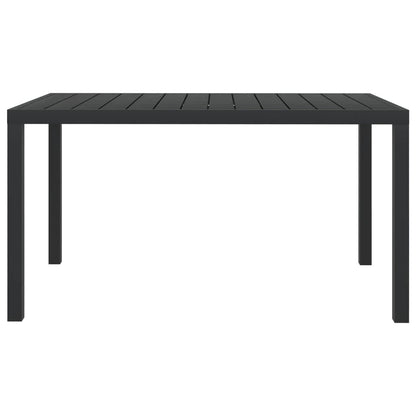 Set da Pranzo per Giardino 7 pz con Cuscini Polyrattan Nero - homemem39
