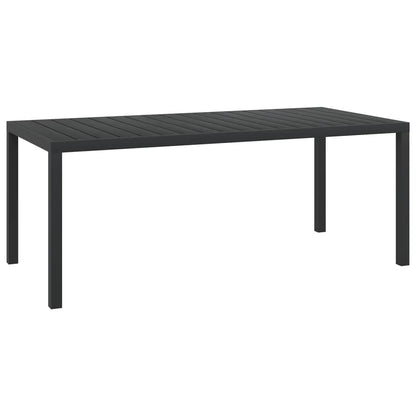 Set Pranzo da Giardino 9 pz con Cuscini in Polyrattan Nero | homemem39