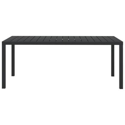 Set da Pranzo per Giardino 7 pz con Cuscini Polyrattan Nero - homemem39